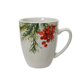 Kitchen Goods Porcelain Mug with Leaf and Berry Pattern 10.5cm